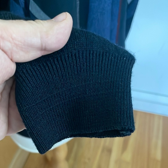 🇮🇹 Vintage John Friday Knitwear Grandpa Blue Geometric Pattern Sweater, Size M - Picture 5 of 16